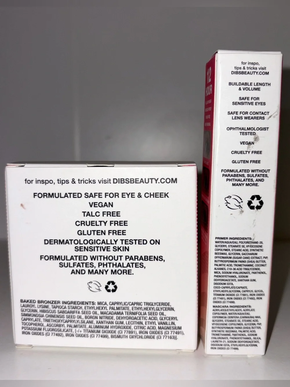 Dibs Duet Baked Bronzer Carmel Carmel , Double Standard Primer & Mascara Duo